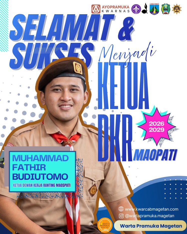 Gen Z Pimpin DKR Maospati, Muhammad Fathir Budiutomo Siap Wujudkan Pramuka yang Inovatif dan Adaptif