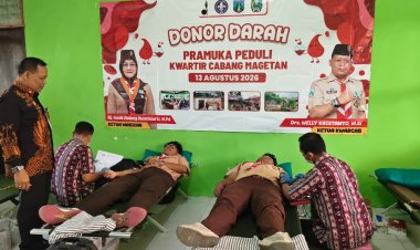 Pramuka Peduli Kwarcab Magetan Gelar Donor Darah, Wujud Nyata Kepedulian dan Kemanusiaan