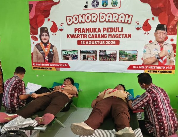 Pramuka Peduli Kwarcab Magetan Gelar Donor Darah, Wujud Nyata Kepedulian dan Kemanusiaan